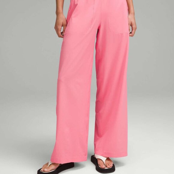 Lululemon Swift Mid-Rise Wide-Leg Pant Sakura Pink Size 14 Track Pant $128 - Picture 3 of 6
